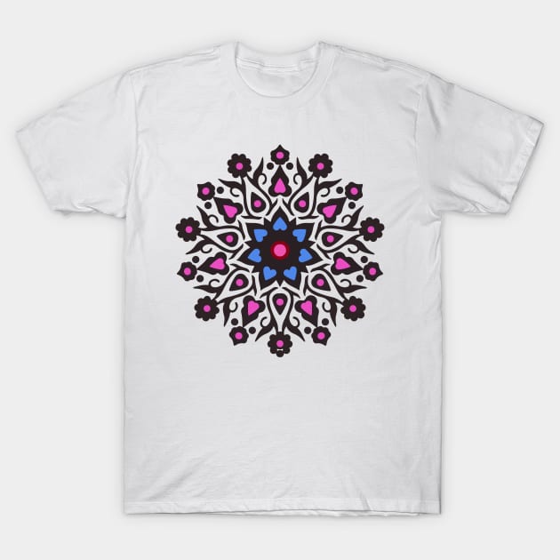 l love Mandala - flower mandala T-Shirt by ahmad211